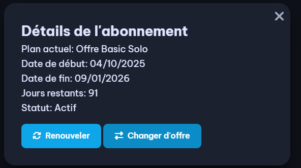 Gestion abonnement Mikrogestion